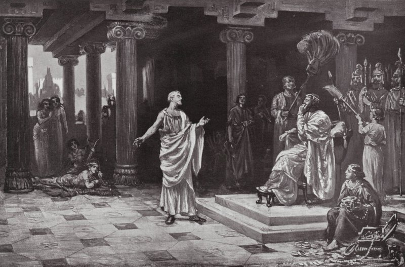Solon am Hof von Kroisos von Margaret (after) Dovaston
