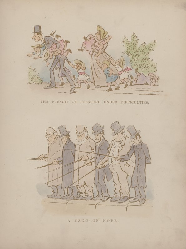Seite aus den Humours of Cynicus (farbiger Stich) von Martin  Anderson