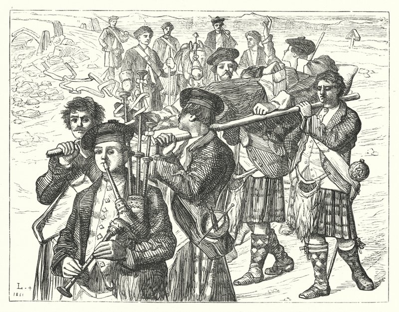 Die Nacht nach Culloden (Gravur) von Matthew James (attr. to) Lawless