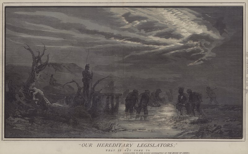 Unsere erblichen Gesetzgeber; oder was daraus werden könnte (Farblithografie) von Matthew