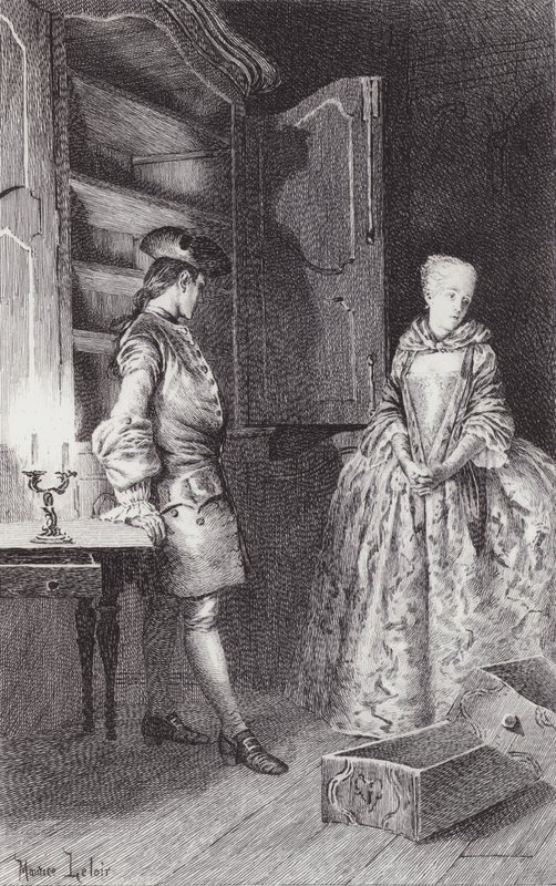 Szene aus Manon Lescaut von Maurice Leloir