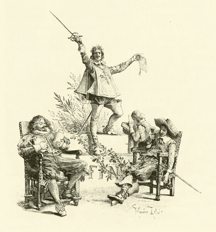 Illustration für Die drei Musketiere (Gravur) von Maurice Leloir