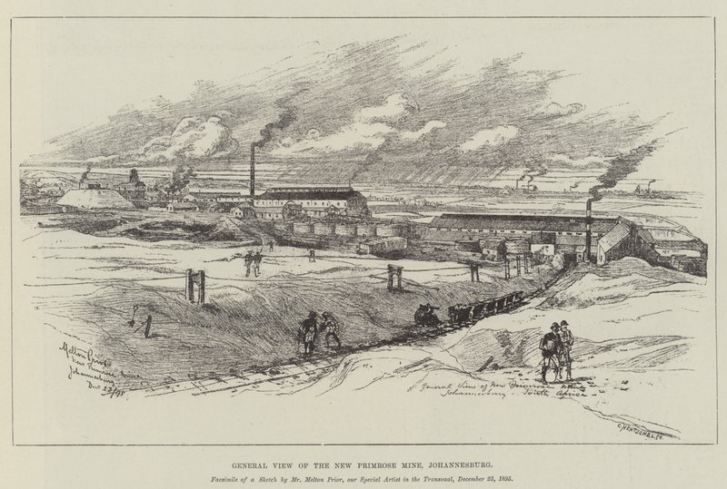 Gesamtansicht der neuen Primrose Mine, Johannesburg von Melton Prior