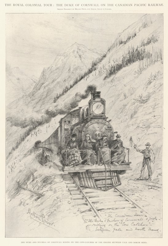 Die königliche Kolonialtour, der Herzog von Cornwall auf der Canadian Pacific Railway von Melton Prior