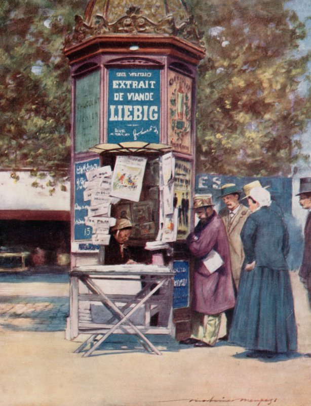 Ein Kiosk, Paris von Mortimer Ludington Menpes