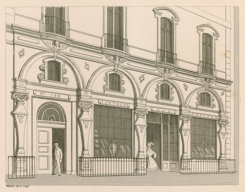 Schaufenster für Fortnum und Mason, Nr. 182 Piccadilly, London von Nathaniel Whittock