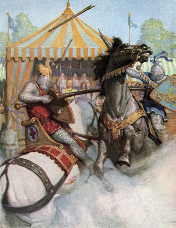 Ein Turnier in den Tagen von König Artus von Newell Convers Wyeth
