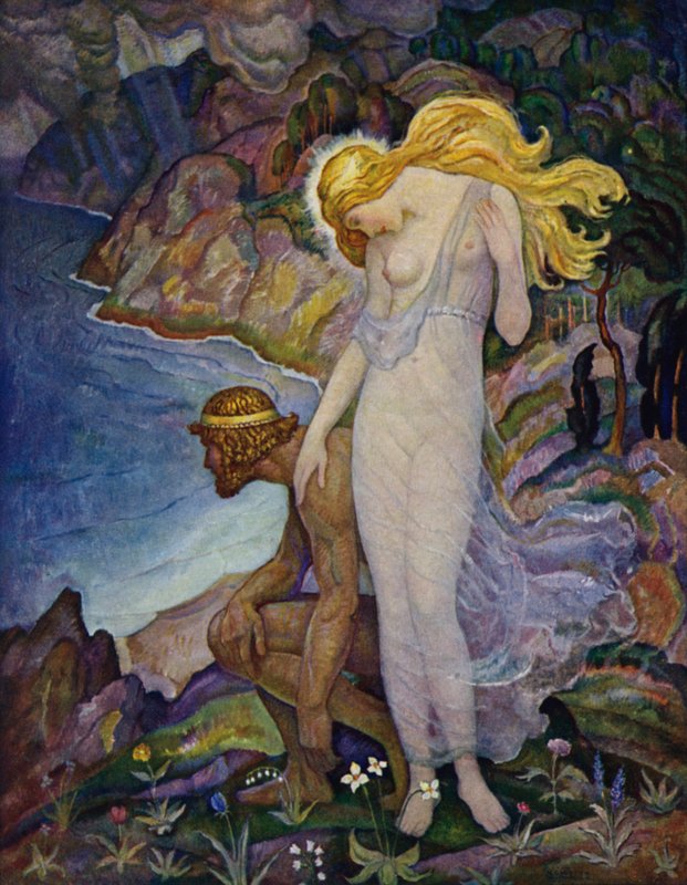 Odyssee: Odysseus und Kalypso von Newell Convers Wyeth