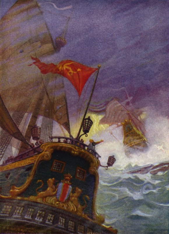 Illustration für Westward Ho! von Charles Kingsley von Newell Convers (after) Wyeth