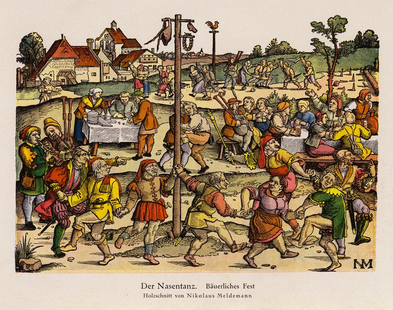 Der Nasentanz auf einem ländlichen Fest von Nicolaus Meldemann