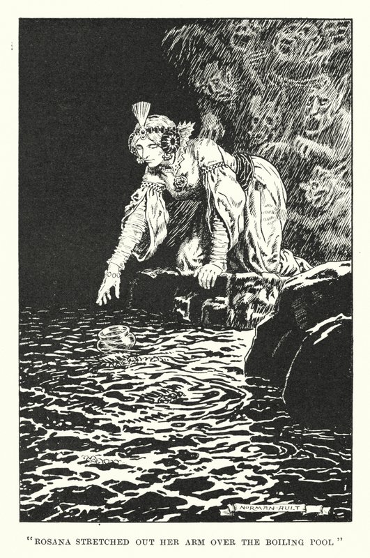 Rosana streckte ihren Arm über den kochenden Pool aus von Norman Ault