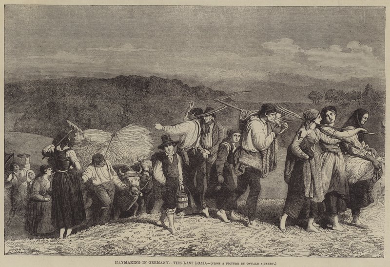 Heuernte in Deutschland, die letzte Ladung von O.A. Sickert