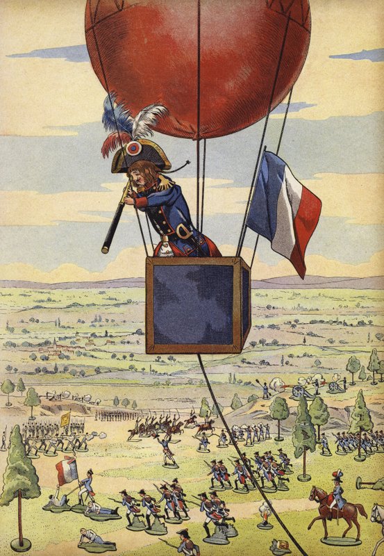 Schlacht von Fleurus mit Ballon von Onfray de Breville Job