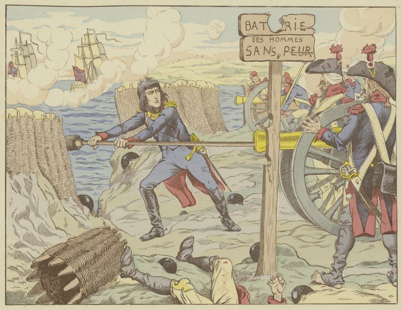 Napoleon lädt eine Kanone wie ein gewöhnlicher Soldat bei der Belagerung von Toulon, 1793 von Onfray de Breville Job