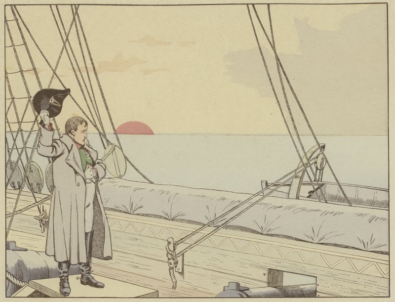Napoleon an Bord der HMS Bellerophon, nachdem er sich den Briten ergeben hat, 15. Juli 1815 von Onfray de Breville Job
