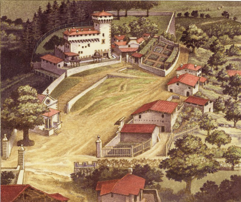 Die befestigte Villa der Medici-Familie in Trebbio von Pat (1907 95) Nicolle