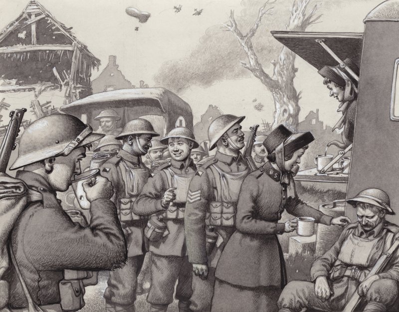 Frauen der Heilsarmee während des Ersten Weltkriegs von Pat (1907 95) Nicolle