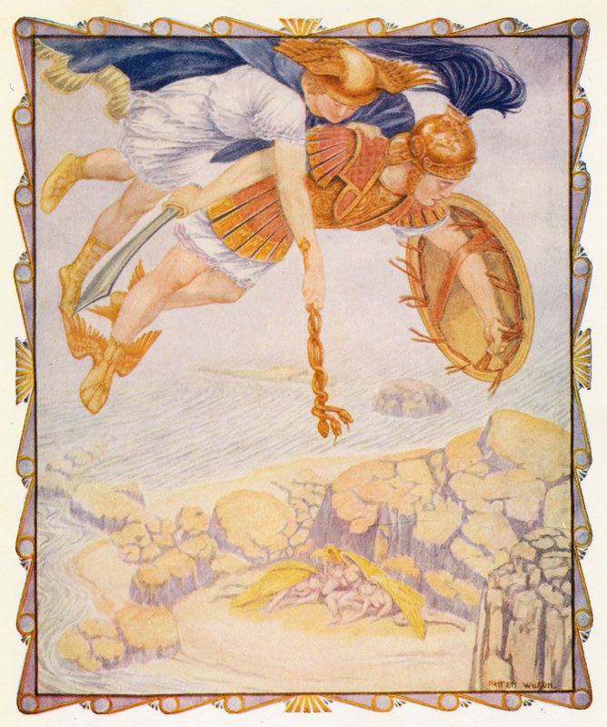 Perseus sieht die Gorgonen von Patten (after) Wilson