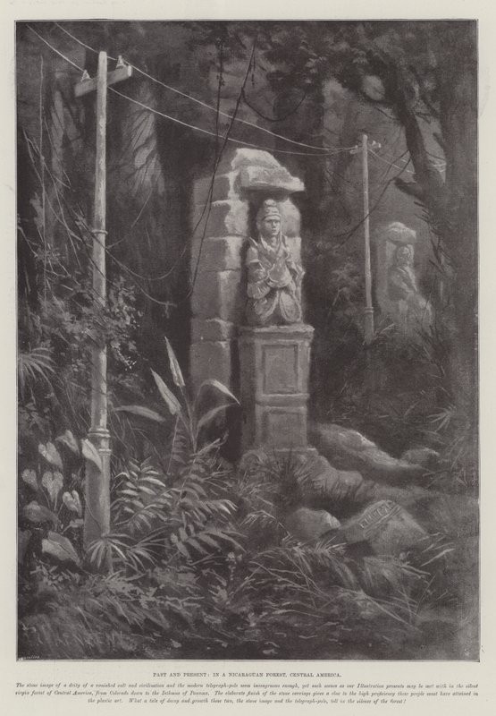 Vergangenheit und Gegenwart in einem nicaraguanischen Wald, Zentralamerika von Paul Frenzeny