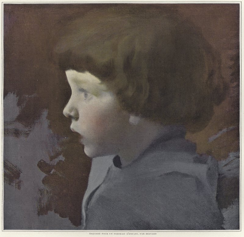 Skizze für ein Kinderporträt von Paul Albert Besnard
