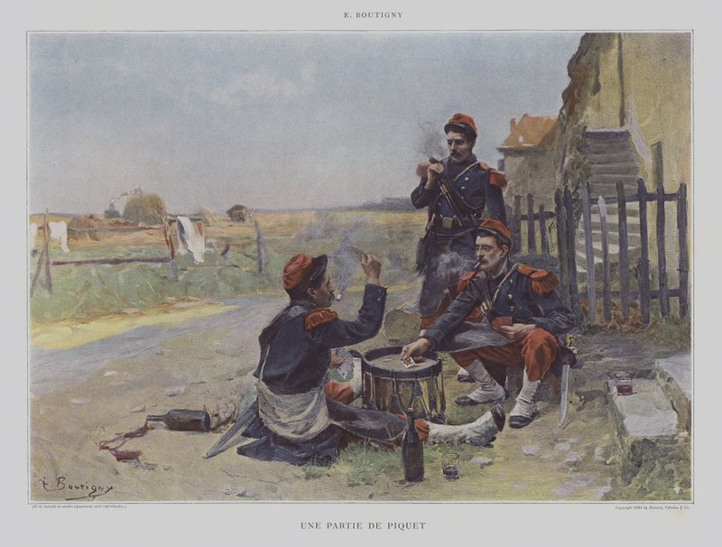 Ein Spiel Piquet von Paul Émile Boutigny