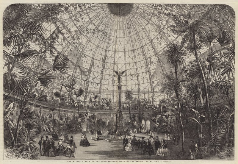 Der Wintergarten im geplanten Palast des Volkes, Muswell-Hill von Percy Macquoid