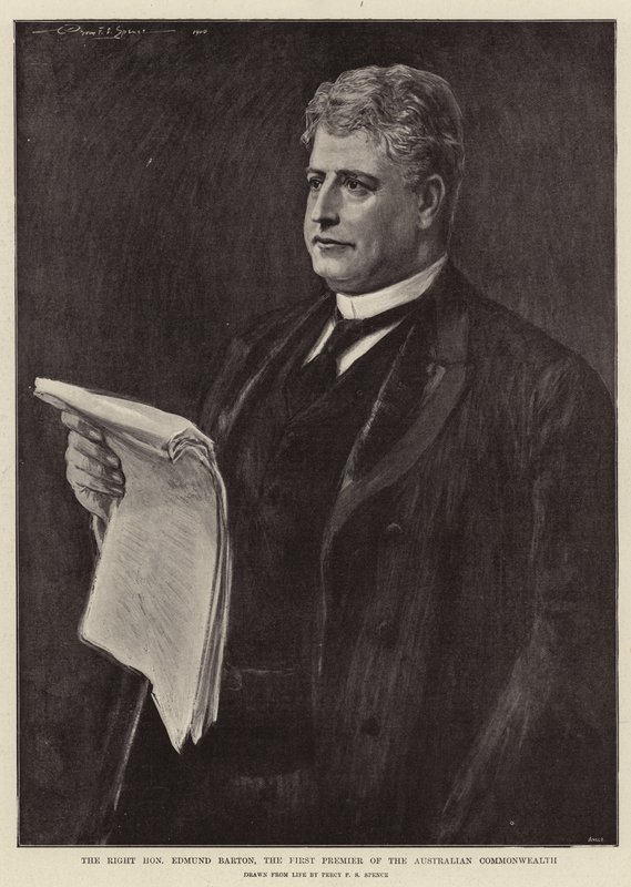 Der ehrenwerte Edmund Barton, der erste Premierminister des australischen Commonwealth von Percy F.S. Spence