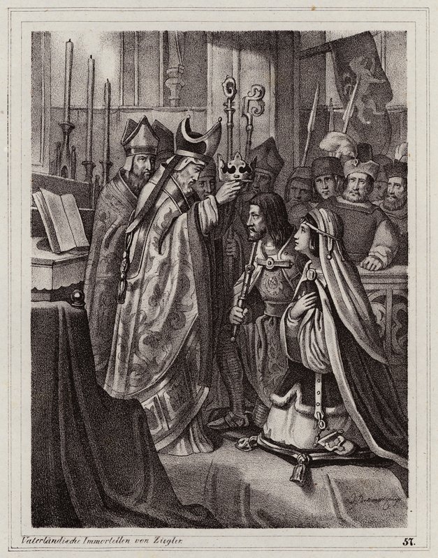 Hochzeit von Ottokar II. von Böhmen und Kunigunde von Slawonien von Peter Johann Nepomuk Geiger