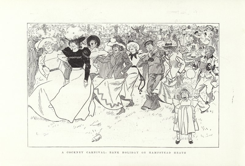 Ein Cockney-Karneval, Feiertag auf Hampstead Heath von Phil May