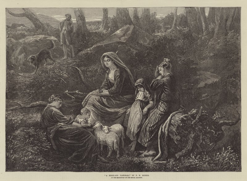 Ein Hochland-Pastoral, in der Ausstellung der Royal Academy von Phillip Richard Morris
