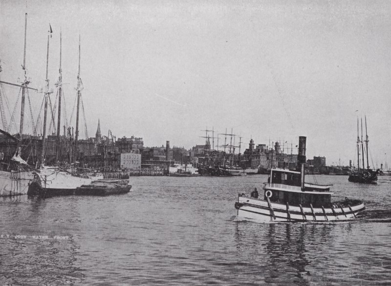 Hafenfront, St. John, New Brunswick (s/w Foto) von Photographer Canadian