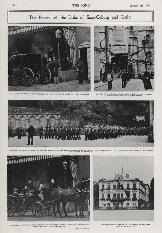 Beerdigung von Alfred, Herzog von Sachsen-Coburg und Gotha, zweiter Sohn von Königin Victoria und Prinz Albert, Coburg, Deutschland von Photographer German