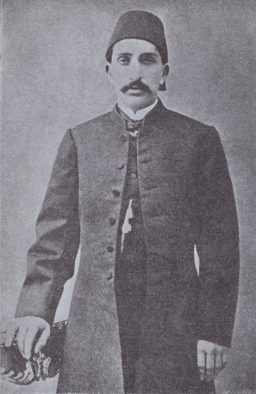 Abdul Hamid II., Sultan des Osmanischen Reiches, gestürzt von den Jungtürken 1909 (s/w Foto) von Photographer Turkish