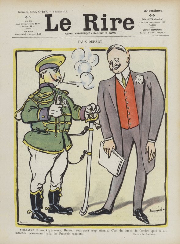 Fehlstart. Illustration für Le Rire von Pierre Georges Jeanniot