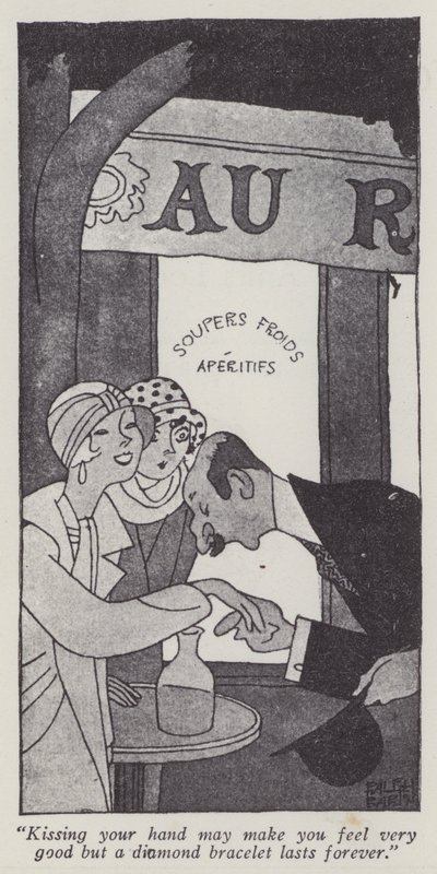 Illustration für Gentlemen Prefer Blondes von Anita Loos von Ralph Barton