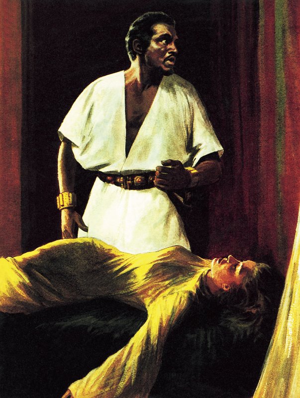 Sir Laurence Olivier auf der Bühne in der National Theatre Produktion von Shakespeares Othello von Ralph Bruce