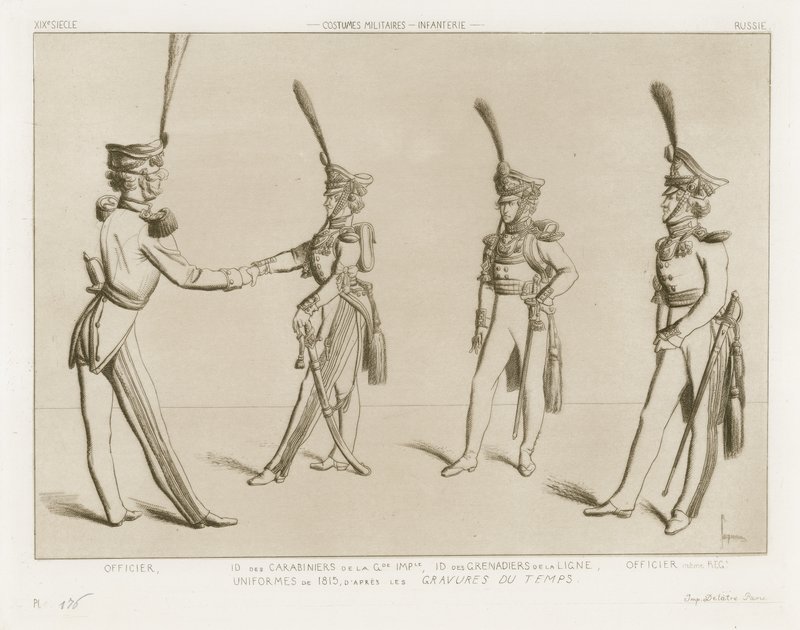 Militärische Kostüme aus dem neunzehnten Jahrhundert - Russische Infanterie von Raphael Jacquemin