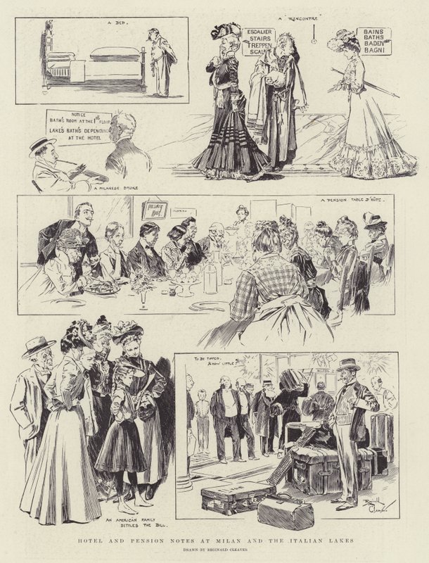 Hotel- und Pensionsnotizen in Mailand und den italienischen Seen von Reginald Thomas Cleaver