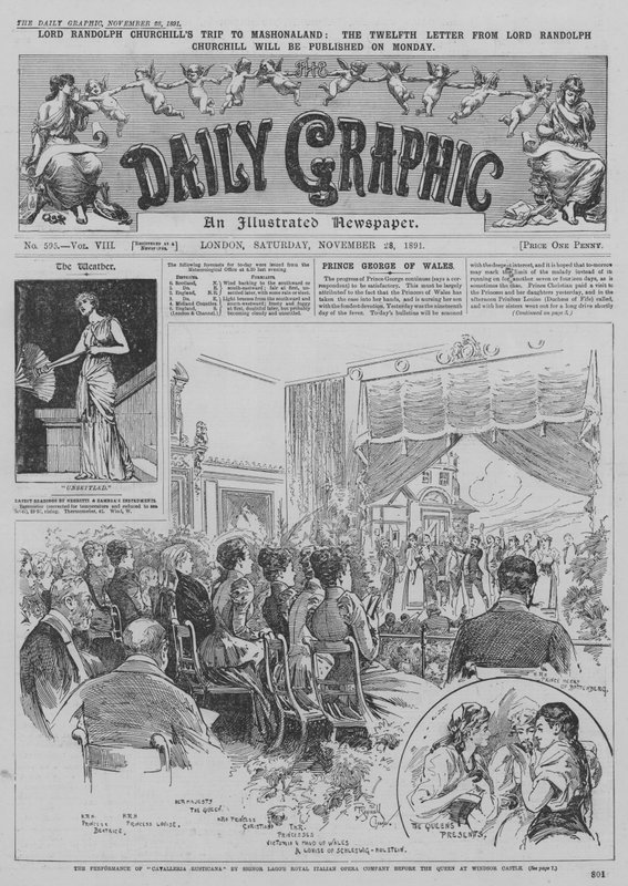 Aufführung von Cavalleria Rusticana durch die Royal Italian Opera Company vor Königin Victoria im Windsor Castle von Reginald Thomas Cleaver