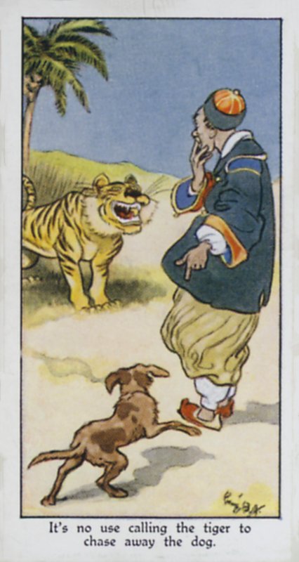 Es hat keinen Sinn, den Tiger zu rufen, um den Hund zu vertreiben von René Bull