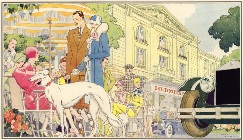 Teestunde im Hermitage Hotel, Le Touquet von Rene Vincent