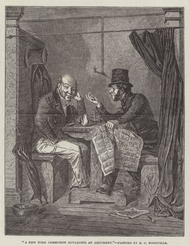 Ein New Yorker Kommunist, der ein Argument vorbringt von Richard Caton Woodville junior
