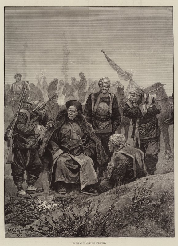 Biwak chinesischer Soldaten von Richard Caton Woodville junior