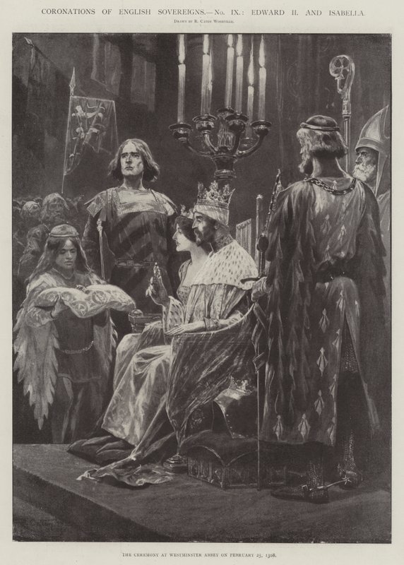 Krönungen englischer Souveräne, Edward II und Isabella von Richard Caton Woodville junior