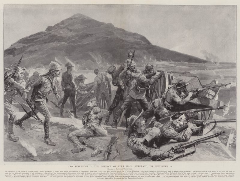 Keine Kapitulation! Die Verteidigung von Fort Itala, Zululand, am 26. September von Richard Caton Woodville junior