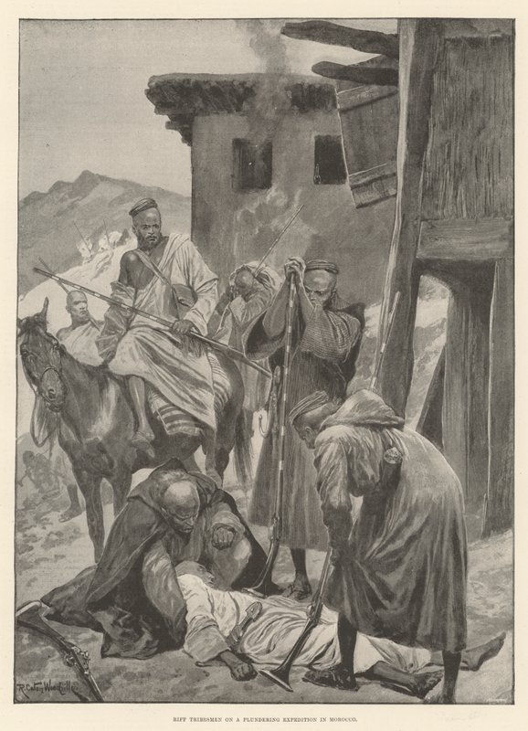 Riff-Stammesangehörige auf einem Plünderungszug in Marokko von Richard Caton Woodville junior