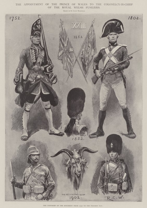 Die Ernennung des Prinzen von Wales zum Oberst-in-Chief der Royal Welsh Fusiliers von Richard Caton Woodville junior