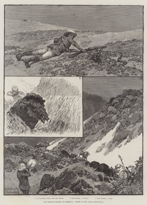 Die britische Mission in Marokko, Sport im Atlasgebirge von Richard Caton Woodville junior