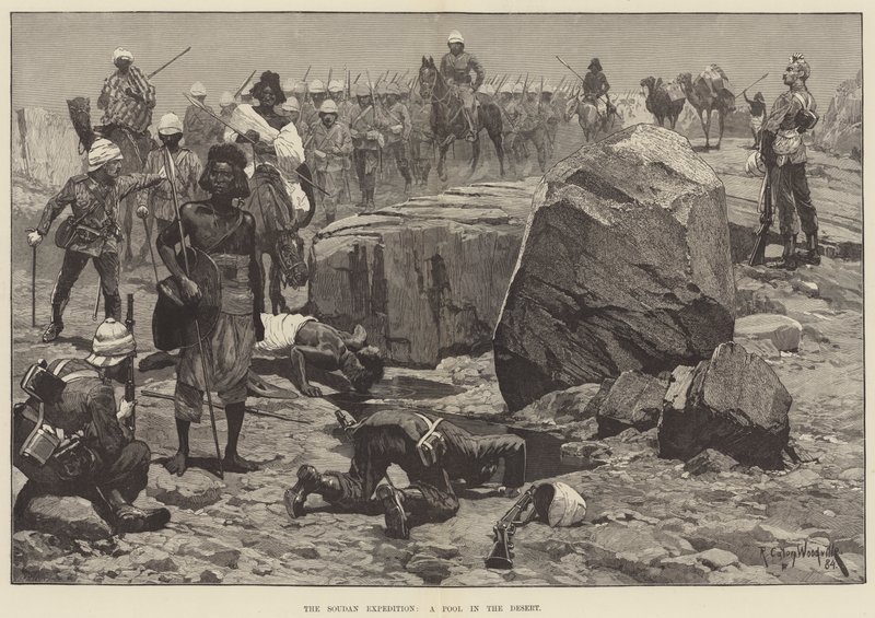 Die Sudan-Expedition, ein Teich in der Wüste von Richard Caton Woodville junior