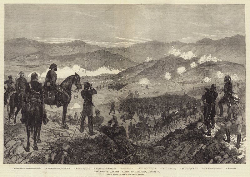 Der Krieg in Armenien, Schlacht von Kizil-Tepe, 25. August von Richard Caton Woodville junior